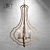 Stylish Loft Chandelier 3D model small image 1