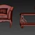 Carpanese Collection: Sofa, Armchair, Table 3D model small image 3