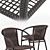 Elegant Brigance Bistro Set - Acadian Dining Chair 3D model small image 2