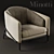 Elegant Minotti Fil noir Chair 3D model small image 2