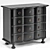 Contemporary Black Bowfront Chest 3D model small image 1