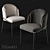 Luxurious Minotti Fil Noir Dining Chairs 3D model small image 1