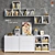 Modular IKEA Furniture Set: EKET Wall & Floor Cabinets, Accessories & Decor 3D model small image 1