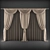 Elegant Classic Curtains 3D model small image 1