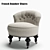 Elegant French Boudoir Chairs 3D model small image 1