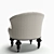Elegant French Boudoir Chairs 3D model small image 2