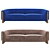 Bespoke Armrest Sofa 3D model small image 1