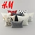 H&M Home New Year's Set: Decorative Pillows (Part 2) 3D model small image 1