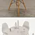 Modern Dining Set - Mikado & Eames 3D model small image 3