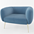 Willa Arlo Armchair: Sleek and Stylish 3D model small image 3