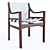 Elegant Livoni Dining Arm Chair 3D model small image 1