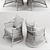 Luxury Visionnaire IPE Cavalli Dining Set 3D model small image 3