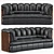 Isle D'Palm 3-Seater Sofa: Modern Comfort at its Finest 3D model small image 1