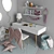 Delicate Girl's Decor Set 3D model small image 1