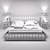 Modern Bedroom Set: Altrenotti Bed & Baxter Furniture 3D model small image 3