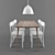 Modern Scandinavian Lamp and Table Set 3D model small image 2