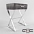 Albera Console: Genuine Leather, Metal, Oak 3D model small image 1