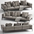 Modern Flexform lifesteel Sofa 3D model small image 1