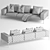 Modern Flexform lifesteel Sofa 3D model small image 2