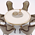 Elegant Carpanese Dining Set 3D model small image 2