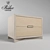 Russet Oak Chest with Leather Insert Drawers 3D model small image 2