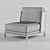 Modern Christian Liaigre Aspre Armchair 3D model small image 3