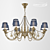 Bronze Finish Chandelier, ODEON LIGHT 3D model small image 1