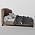 Designer Bed: Stylish and Spacious 3D model small image 3