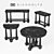 Elegant Eichholtz Table Set: Hollis, Archibald, Brennon & Clark 3D model small image 1