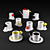 Bauhaus Geometric Tea Set 3D model small image 1