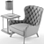 Ulivi Salotti Elisabeth Armchair: Timeless Luxury for Your Home 3D model small image 2