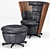 Tavarua Arm Chair & Ottoman Set 3D model small image 1