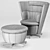 Tavarua Arm Chair & Ottoman Set 3D model small image 3