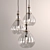 Modern Three-Part Pendant Lamp 3D model small image 2