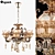 Elegant Crystal Pendant Light 3D model small image 1