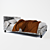 Modern Berlin Fabric Bed 3D model small image 3
