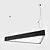 Modern Diva Pendant Light: Sleek Style, Customizable Size 3D model small image 3