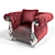 Luxury Italian Leather Armchair Oceano 3D model small image 1