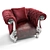 Luxury Italian Leather Armchair Oceano 3D model small image 2