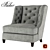 Modern Baker Wing Chair: Sleek and Stylish 3D model small image 1