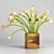 Copper Calla Flower Vase 3D model small image 1