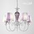 Elegant Madina Chandelier with Organza Shade 3D model small image 1