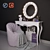 Elegant Dressing Table Set 3D model small image 1