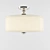 Zelda Ceiling Light - Polished Nickel, White Fabric Shade 3D model small image 1