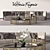 Vittoria Frigerio Clivio Sofa Set 3D model small image 1