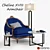 Chic Chelini Armchair & Robert Abbey Lamp 3D model small image 1