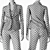 Elegant Purple Suit for Women 3D model small image 3