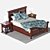 Modern Classic Bed with Storage 3D model small image 1