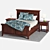 Modern Classic Bed with Storage 3D model small image 2