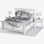 Modern Classic Bed with Storage 3D model small image 3